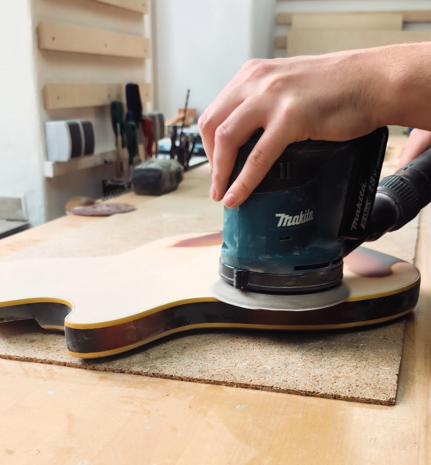 Schleifen eines Korpus